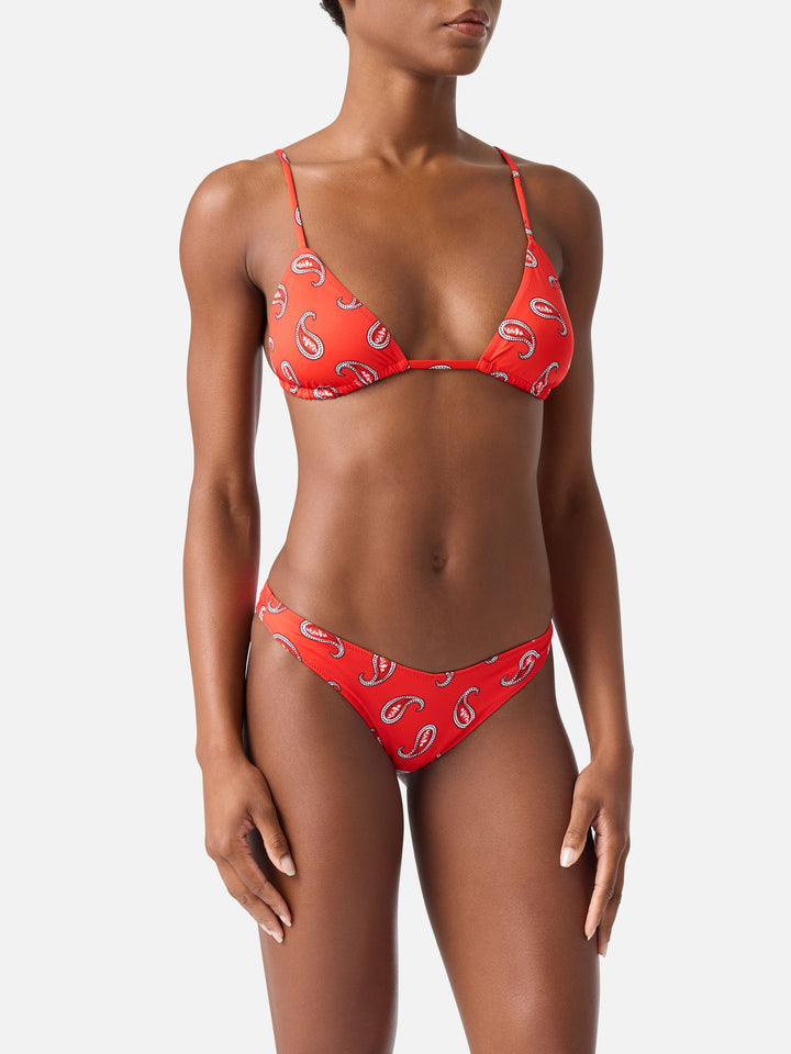 Bikini bralette de textura arrugada rosa Naima Naomi 