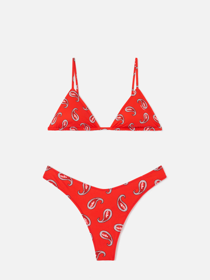 Bikini bralette de textura arrugada rosa Naima Naomi 