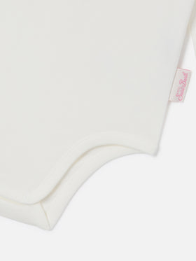 White Jacques organic cotton body with Tutta La Mamma embroidery