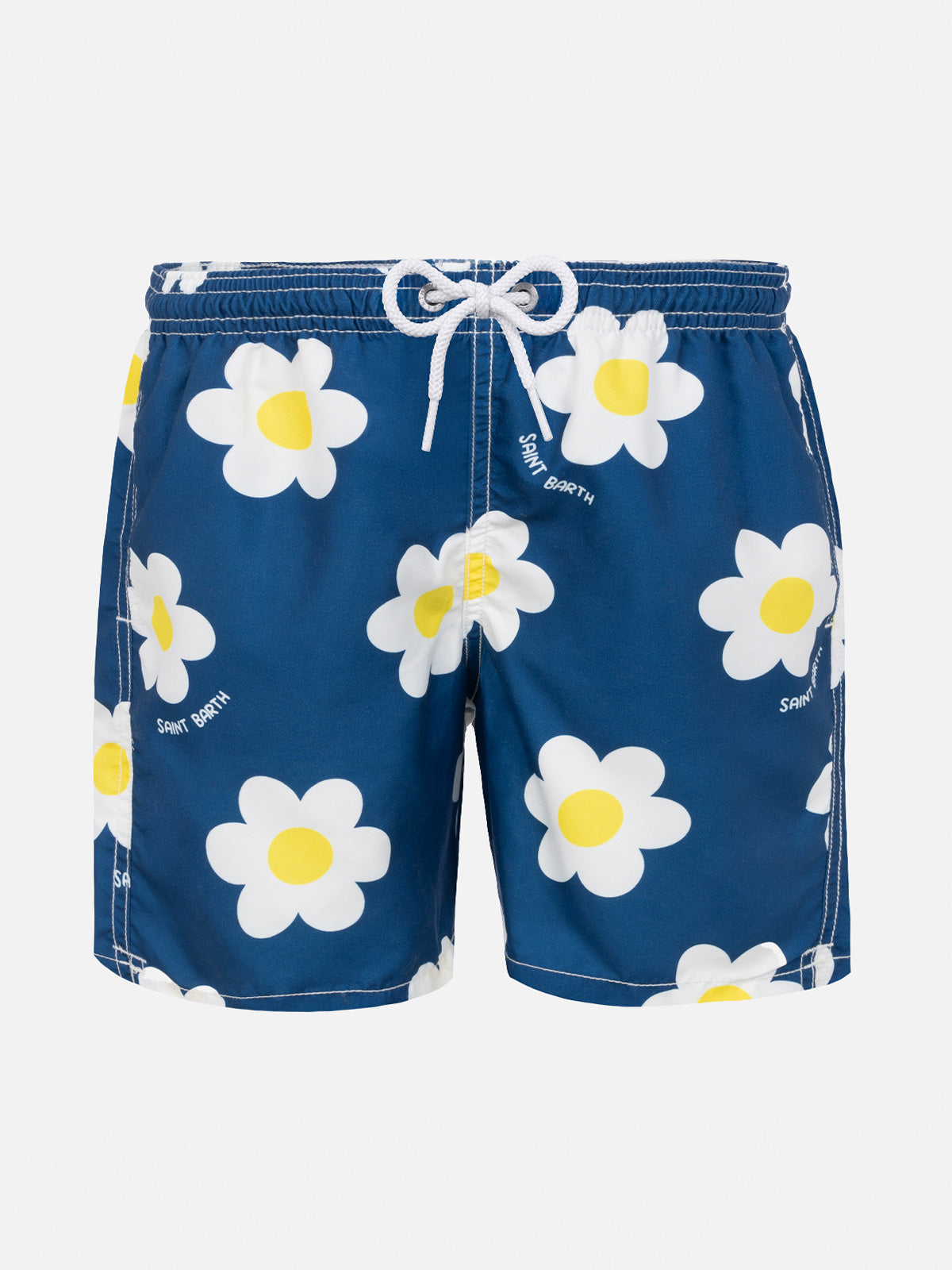 Boy swim shorts with daisy print