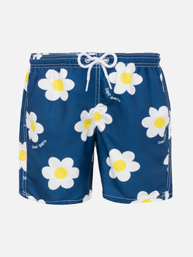 Boy swim shorts with daisy print