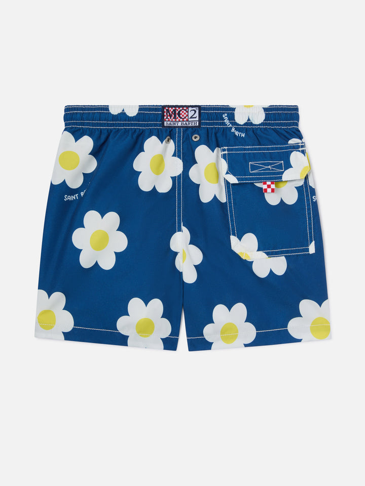 Costume da bagno da bambino con stampa margherite