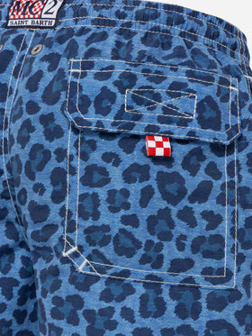 Jean mid-length swim shorts with animalier print - MC2 Saint Barth