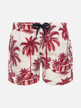 Jean mid-length swim shorts with toile de jouy print | AI BY RICKDICK  SPECIAL EDITION