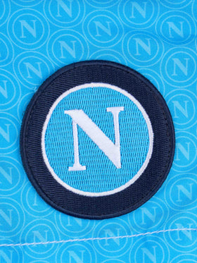 Mittellange Badeshorts aus Jeans mit Napoli-Print und Patch | SSC NAPOLI SPECIAL EDITION