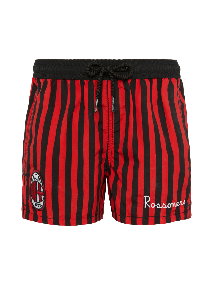 Jean mid-length swim shorts with Milan print | AC MILAN SPECIAL EDITION