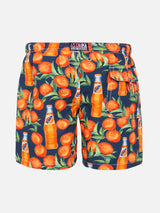 Jungen-Badeshorts mit Orangen-Print