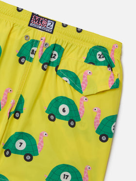 Bañador de niño de tejido ligero Jean Lighting con estampado de tortugas 