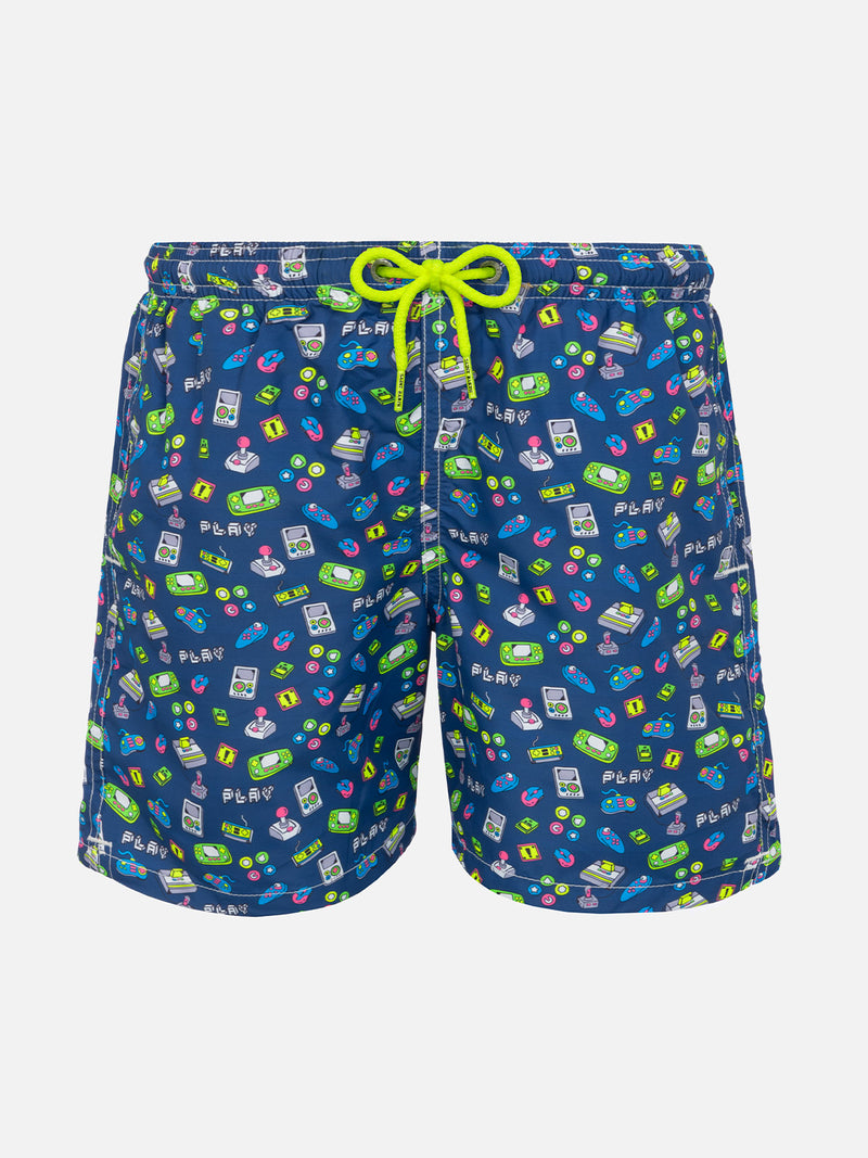 Badeshorts für Jungen mit Retro-Spiele-Print