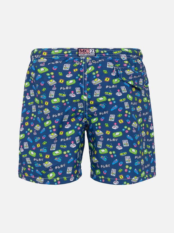 Badeshorts für Jungen mit Retro-Spiele-Print