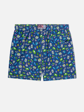 Badehose für Jungen mit Retro-Games-Print 