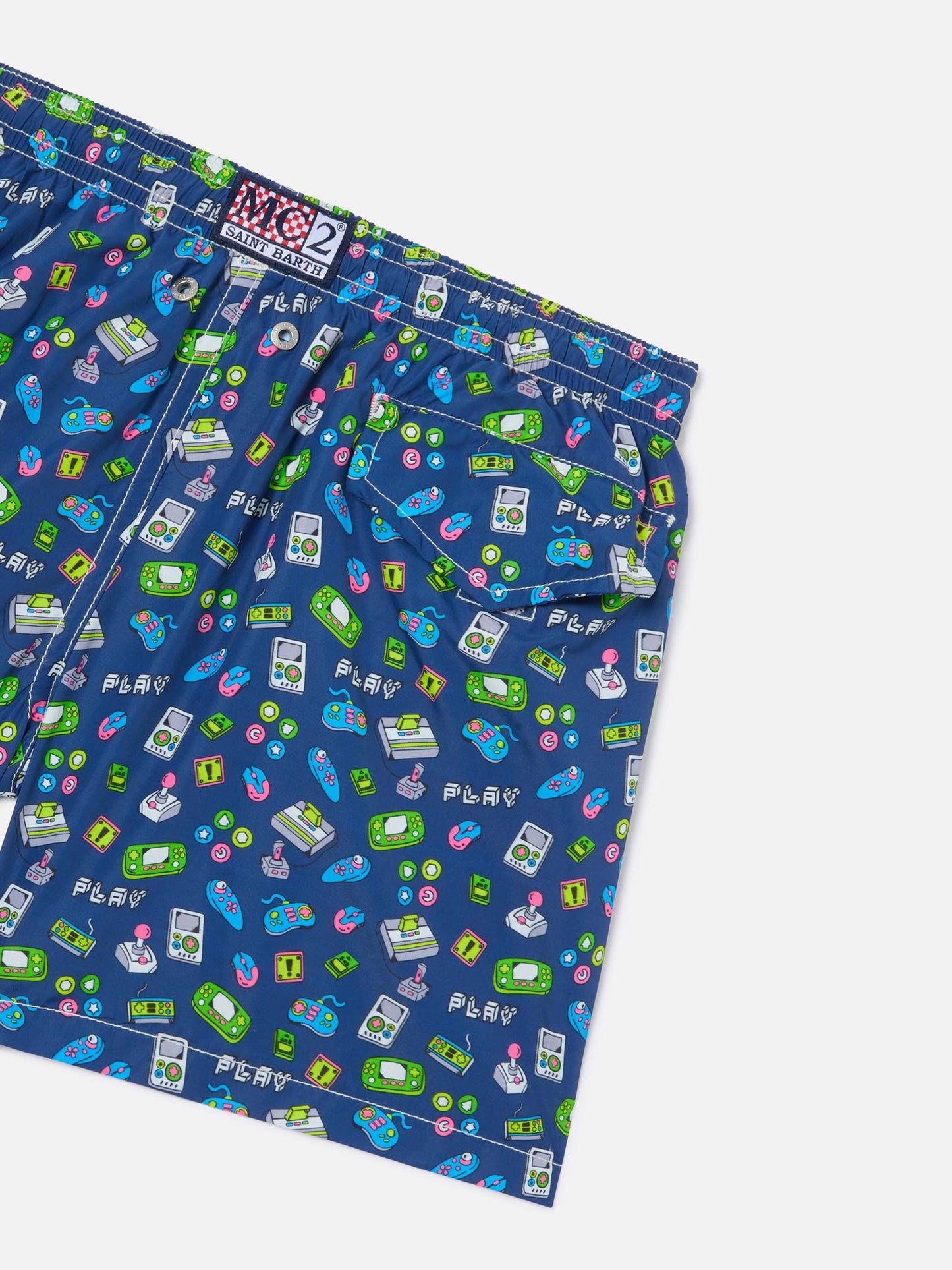 Badehose für Jungen mit Retro-Games-Print 