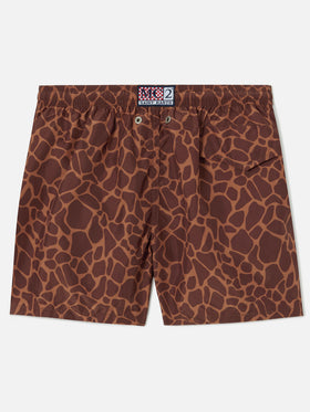 Short de bain Jean Lighting à imprimé animalier Giraffe 