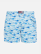 Badeshorts für Jungen mit Hai-Print