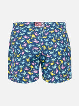 Jean Lighting lightweight fabric swim shorts with multicolor crab print