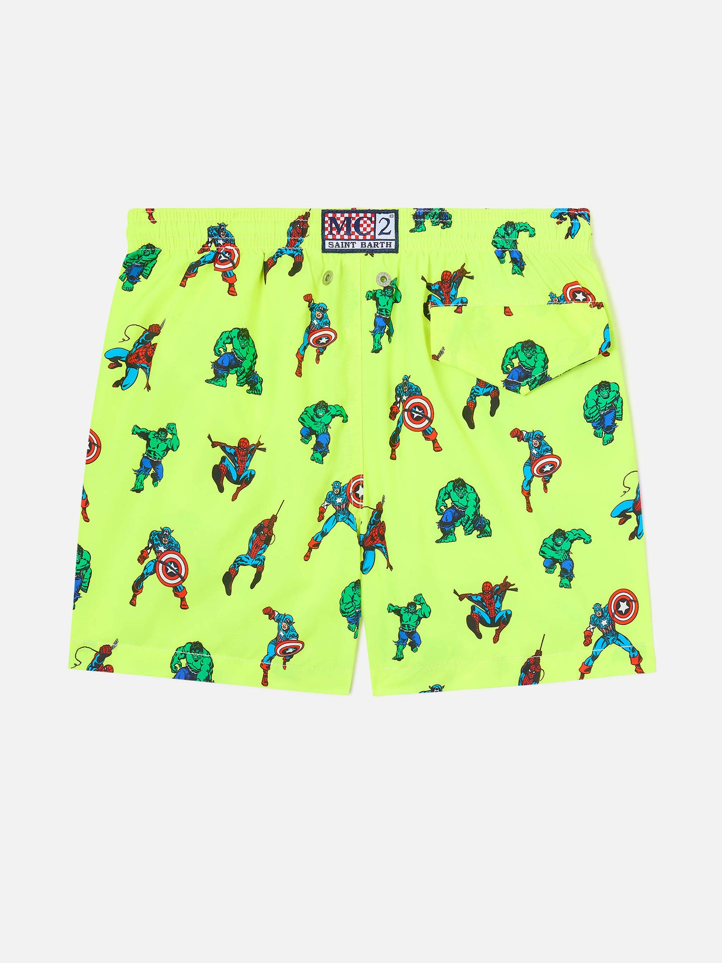 Bañador corto Jean Lighting con estampado integral Marvel Superhero | Special Edition 