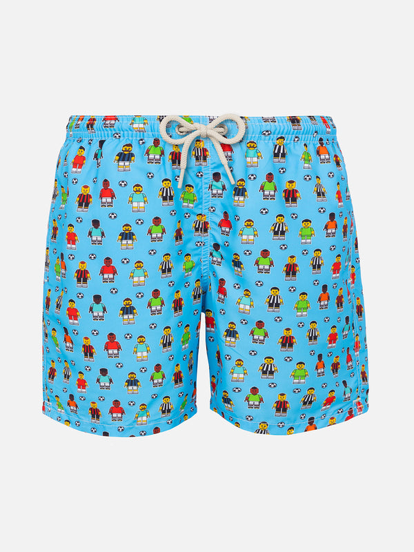 Boy swim shorts with football players print