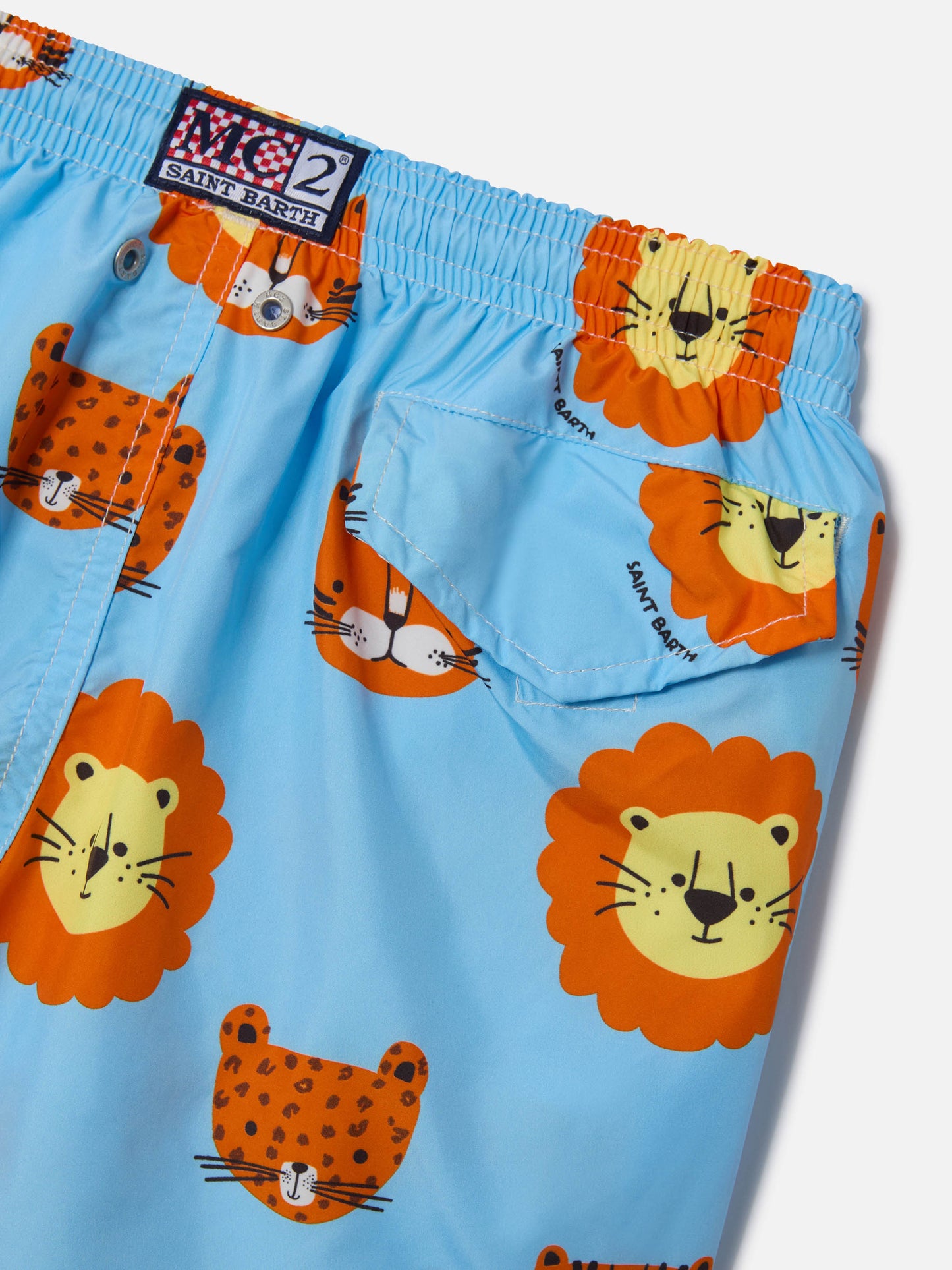 Bañador de tejido ligero para niño Jean Lighting con estampado de leones 