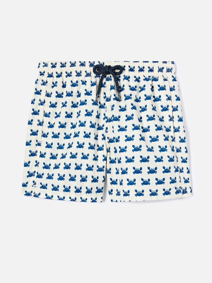 Jean Lighting swim shorts with Crab Gang all-over print