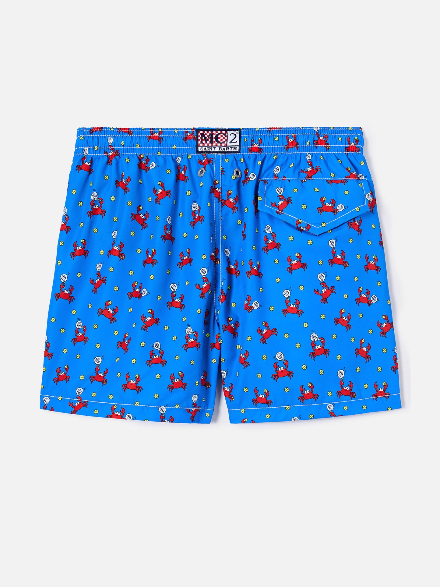 Jean Lighting swim shorts with Crab Playing Padel all-over print