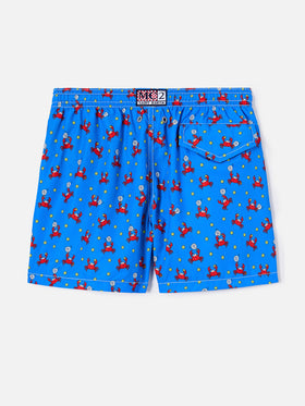 Jean Lighting swim shorts with Crab Playing Padel all-over print