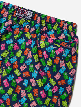 Costume da bagno da bambino in tessuto leggero Jean Lighting con stampa di orsetti di caramelle