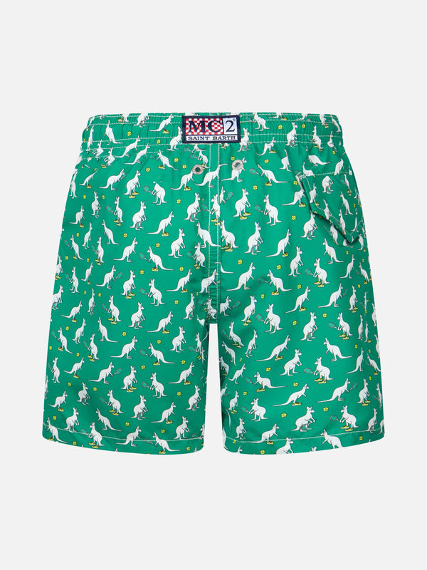 Boy lightweight fabric swim-shorts Jean Lighting with Australian brand logo print | AUSTRALIAN BRAND SPECIAL EDITION