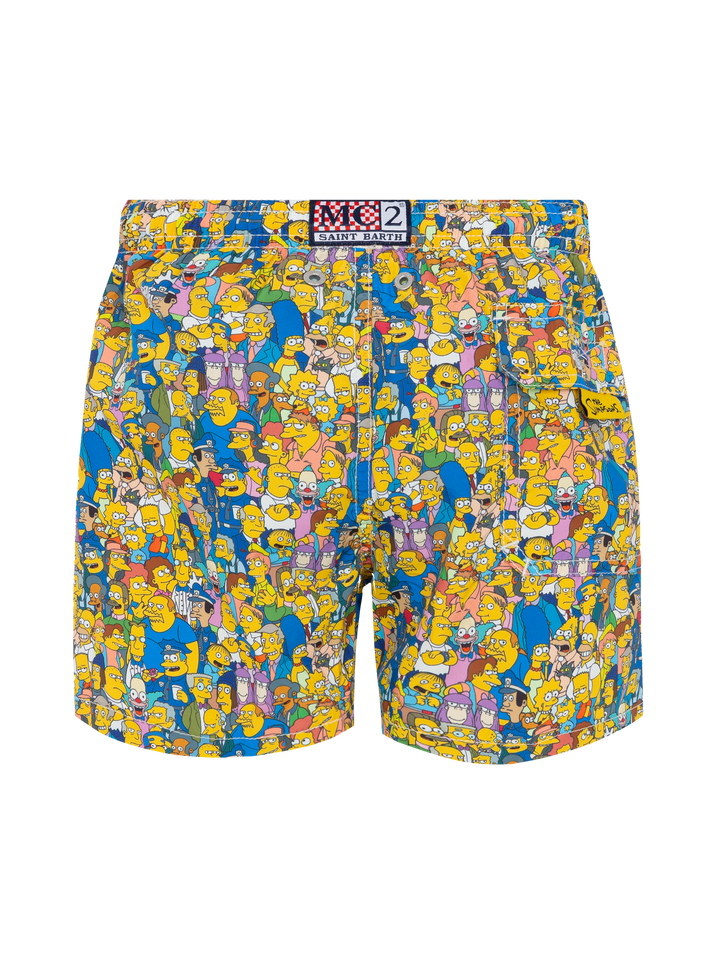 Badeshorts aus leichtem Stoff von Jean Lighting mit „The Simpsons“-Team-Aufdruck | THE SIMPSON SPECIAL EDITION