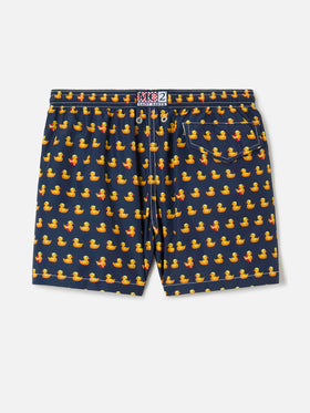 Bañador corto de tejido ligero para niño Jean Lighting con estampado de patitos 