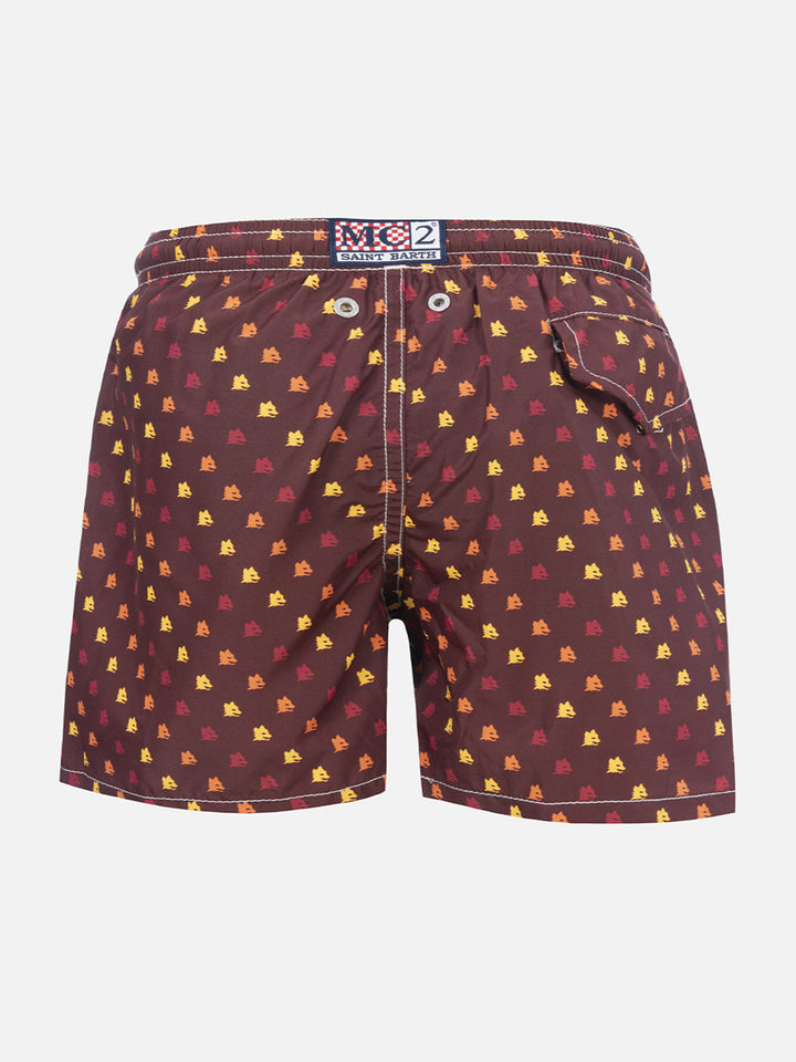 Lightweight fabric swimshorts Jean with Roma print | AS ROMA SPECIAL EDITION