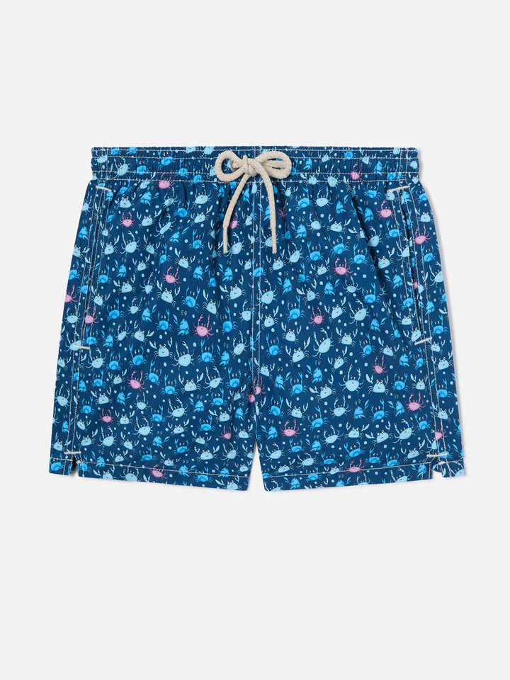 Badehose für Jungen mit mehrfarbigem Krabben-Print 