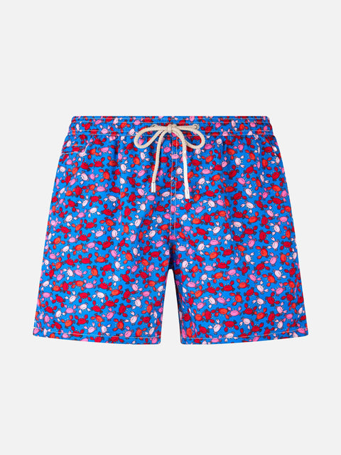 Boy lightweight fabric swim-shorts Jean Lighting with crabs print - MC2 Saint Barth