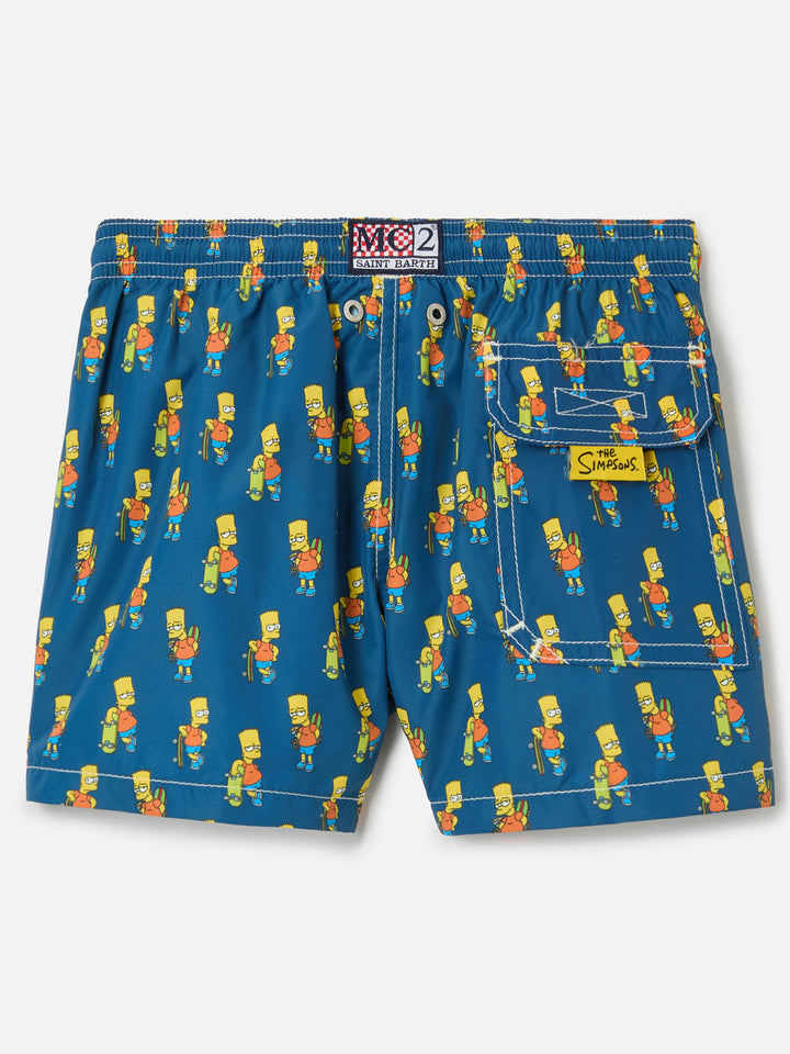 Boy light fabric swim shorts with skater Bart print | THE SIMPSONS SPECIAL EDITION