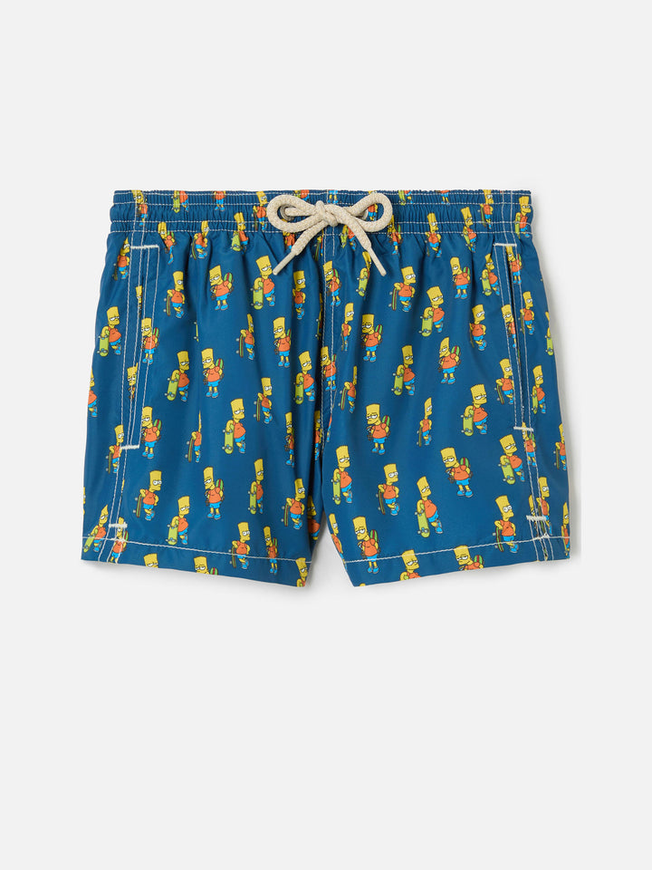 Boy light fabric swim shorts with skater Bart print | THE SIMPSONS SPECIAL EDITION