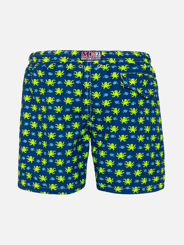 Jungen-Badeshorts mit Oktopus-Print