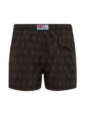 Jean Lighting lightweight fabric swim shorts with Milan logo print | AC MILAN SPECIAL EDITION