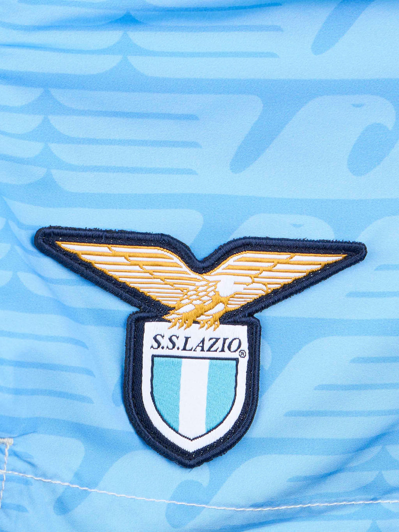 Boy lightweight fabric swimshorts with Lazio print | SS LAZIO SPECIAL EDITION