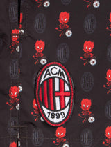 Boy lightweight fabric swimshorts with Milan print | AC MILAN SPECIAL EDITION