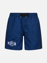 Boy lightweight fabric swimshorts with Inter print | INTER SPECIAL EDITION