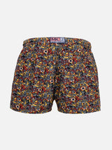 Boy lightweight fabric swimshorts with Roma print | AS ROMA SPECIAL EDITION