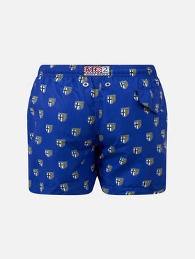 Boy lightweight fabric swimshorts with Parma print | PARMA CALCIO SPECIAL EDITION