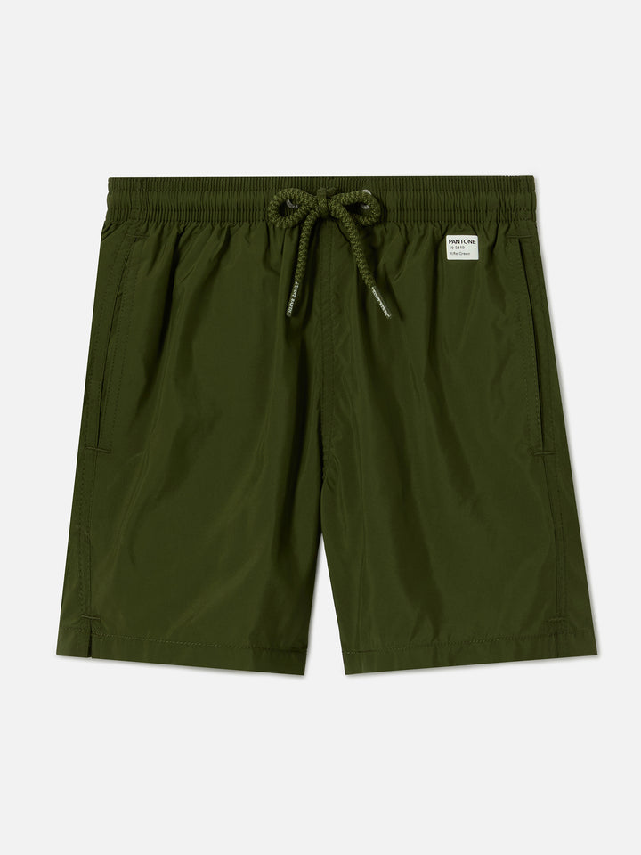 Jean Lighting Pantone swim shorts solid Military Green