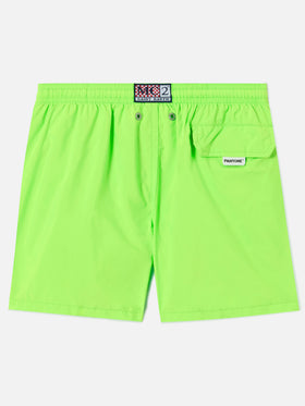 Short de bain Jean Lighting Pantone uni Fluo Green 