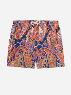 Jean Lighting 70 lightweight swim shorts with paisley print