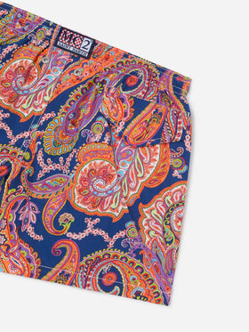 Jean Lighting 70 lightweight swim shorts with paisley print