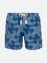 Boy swim shorts with paisley print