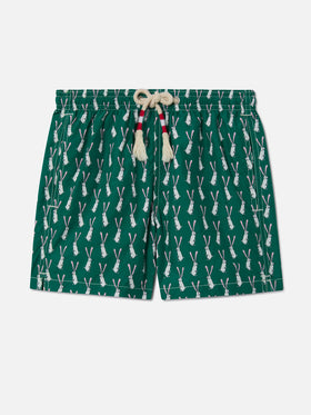 Bañador de niño en tejido ligero Jean Lighting 70 con estampado de conejos 