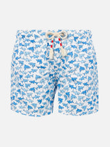 Boy swim shorts with sharks print