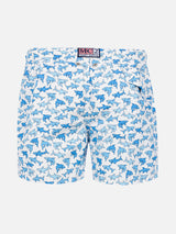 Boy swim shorts with sharks print