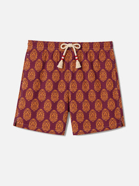 Jean Lighting 70 lightweight swim shorts with indian print